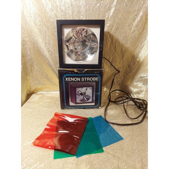 Media Vintage Pulsar Xenon Strobe Light W3 Colors Variable Speeds Box